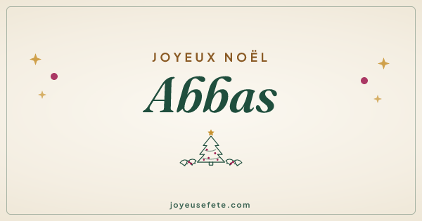 Image « Joyeux Noël Abbas » au format large