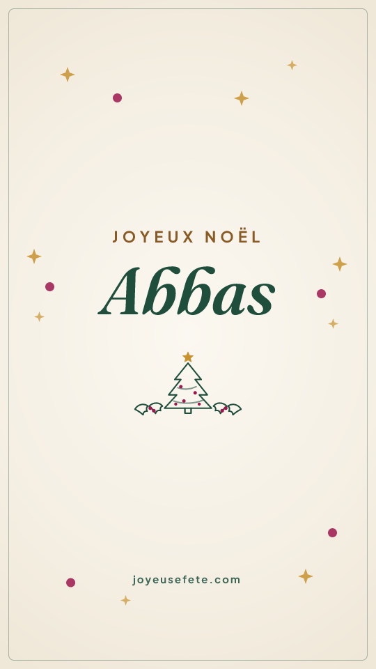 Image « Joyeux Noël Abbas » au format story