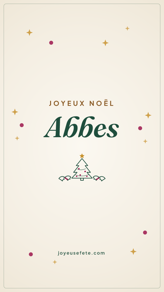 Image « Joyeux Noël Abbes » au format story