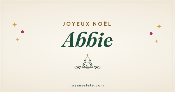 Image « Joyeux Noël Abbie » au format large