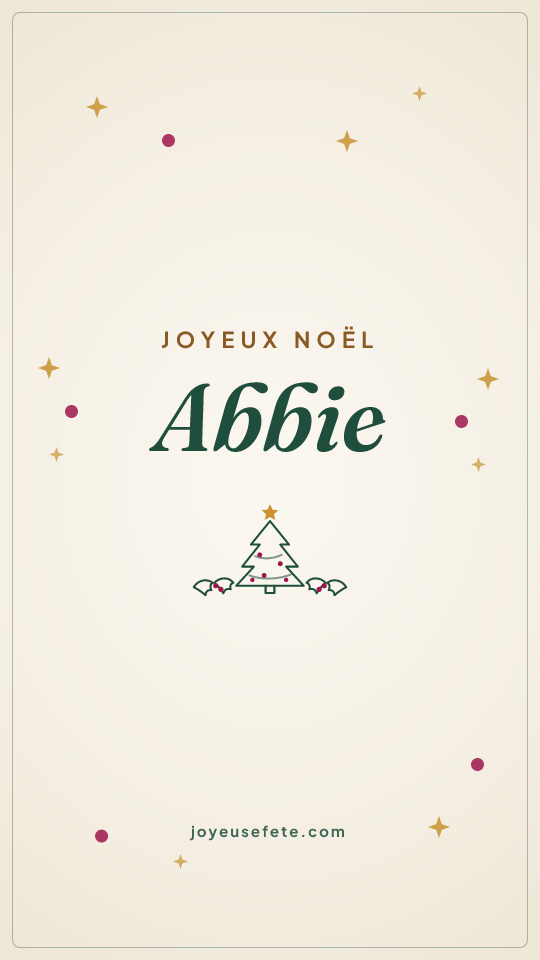 Image « Joyeux Noël Abbie » au format story