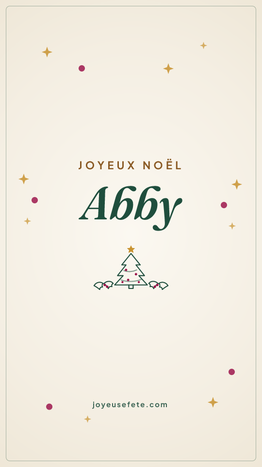 Image « Joyeux Noël Abby » au format story