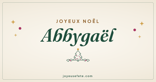 Image « Joyeux Noël Abbygaël » au format large