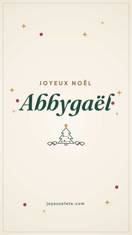 Image « Joyeux Noël Abbygaël » au format story