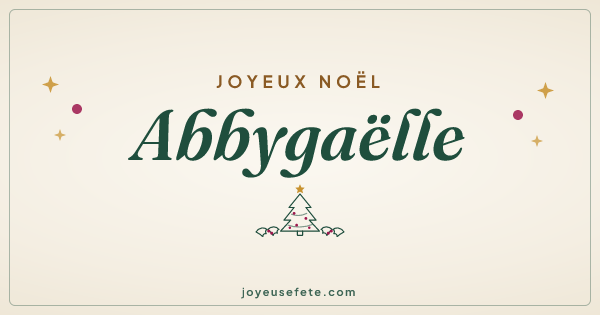 Image « Joyeux Noël Abbygaëlle » au format large