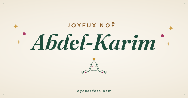 Image « Joyeux Noël Abdel-Karim » au format large