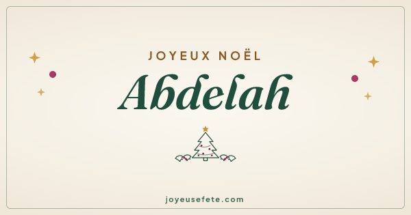 Image « Joyeux Noël Abdelah » au format large