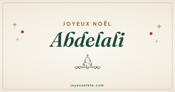 Image « Joyeux Noël Abdelali » au format large