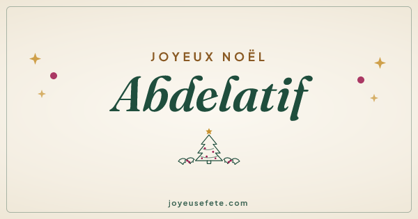 Image « Joyeux Noël Abdelatif » au format large
