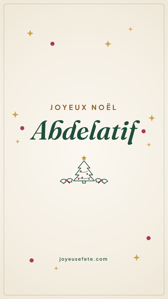 Image « Joyeux Noël Abdelatif » au format story