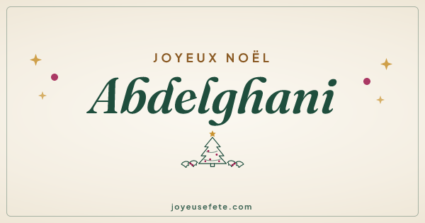 Image « Joyeux Noël Abdelghani » au format large