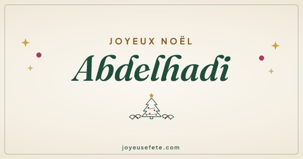 Image « Joyeux Noël Abdelhadi » au format large