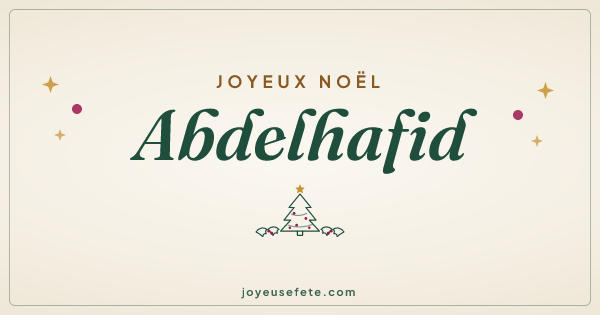 Image « Joyeux Noël Abdelhafid » au format large