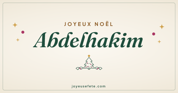 Image « Joyeux Noël Abdelhakim » au format large