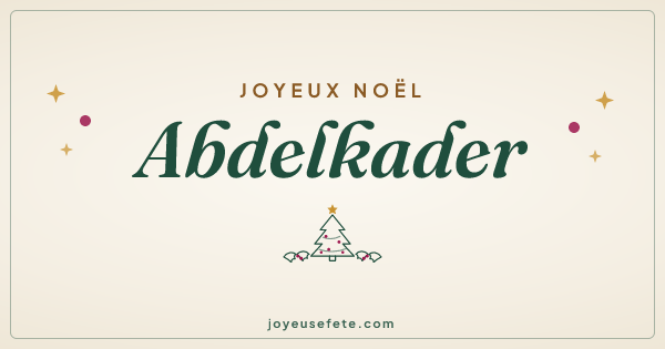 Image « Joyeux Noël Abdelkader » au format large