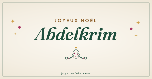 Image « Joyeux Noël Abdelkrim » au format large