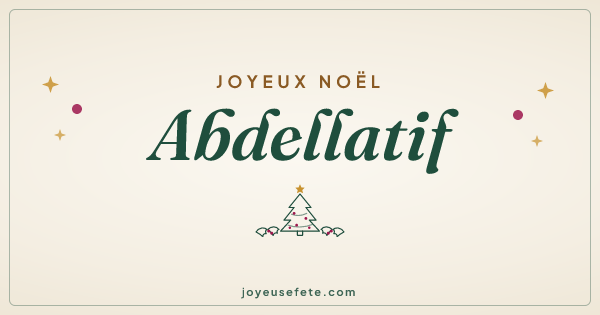 Image « Joyeux Noël Abdellatif » au format large