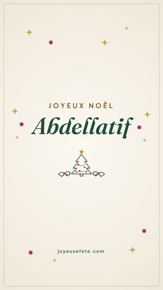 Image « Joyeux Noël Abdellatif » au format story
