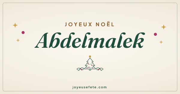 Image « Joyeux Noël Abdelmalek » au format large