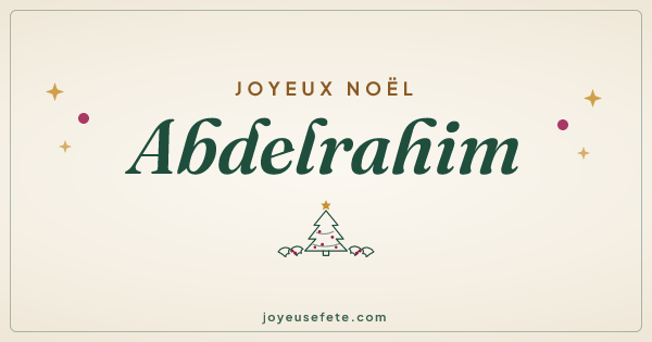 Image « Joyeux Noël Abdelrahim » au format large