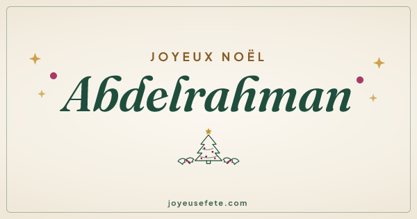 Image « Joyeux Noël Abdelrahman » au format large