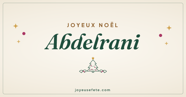 Image « Joyeux Noël Abdelrani » au format large
