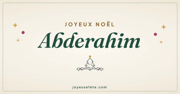 Image « Joyeux Noël Abderahim » au format large