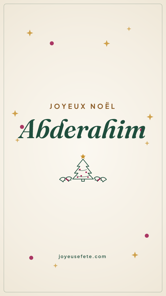 Image « Joyeux Noël Abderahim » au format story