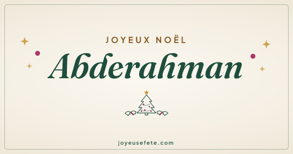 Image « Joyeux Noël Abderahman » au format large