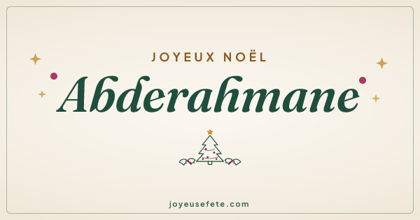 Image « Joyeux Noël Abderahmane » au format large
