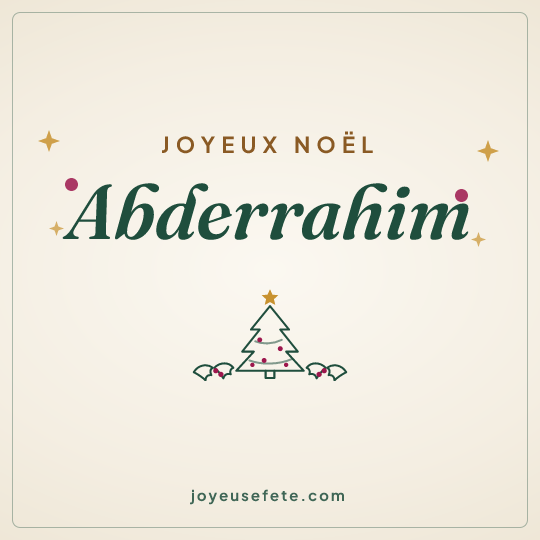 Image carrée « Joyeux Noël Abderrahim » pour WhatsApp