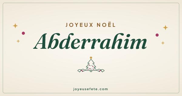 Image « Joyeux Noël Abderrahim » au format large