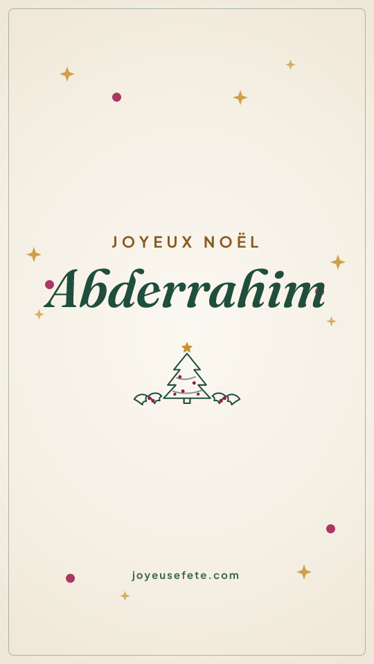 Image « Joyeux Noël Abderrahim » au format story