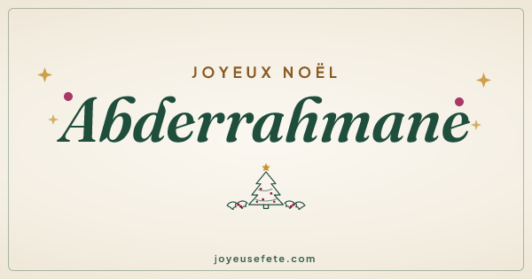 Image « Joyeux Noël Abderrahmane » au format large