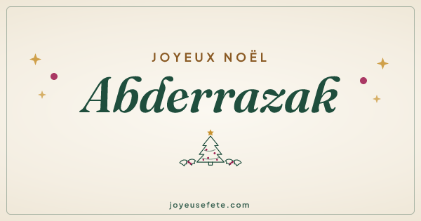 Image « Joyeux Noël Abderrazak » au format large