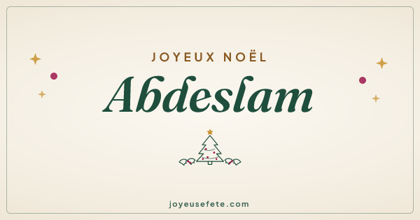 Image « Joyeux Noël Abdeslam » au format large