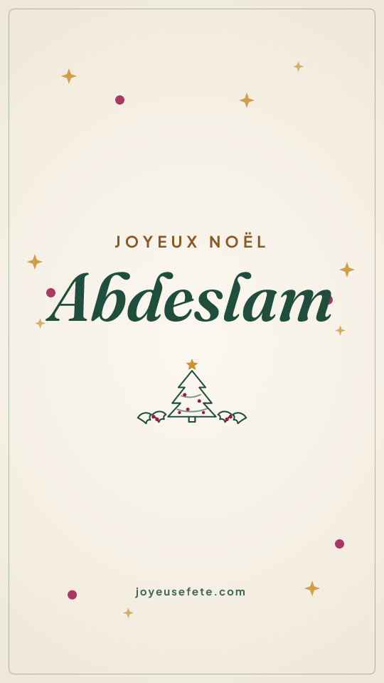 Image « Joyeux Noël Abdeslam » au format story