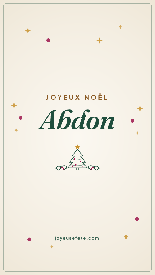 Image « Joyeux Noël Abdon » au format story