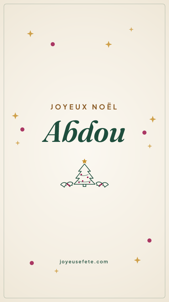 Image « Joyeux Noël Abdou » au format story