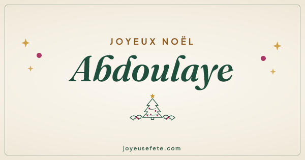Image « Joyeux Noël Abdoulaye » au format large