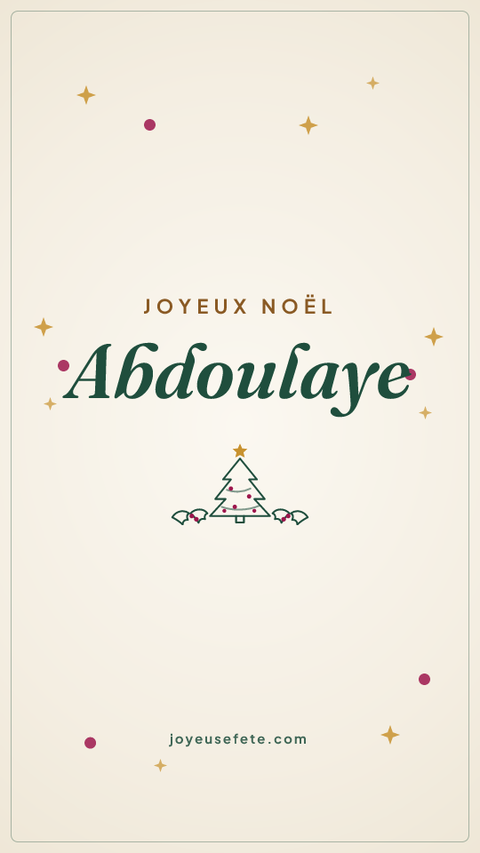 Image « Joyeux Noël Abdoulaye » au format story