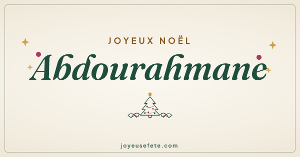 Image « Joyeux Noël Abdourahmane » au format large