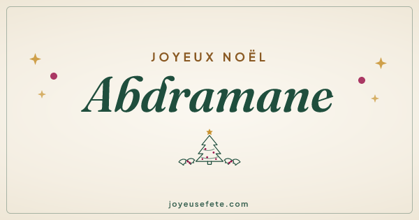 Image « Joyeux Noël Abdramane » au format large