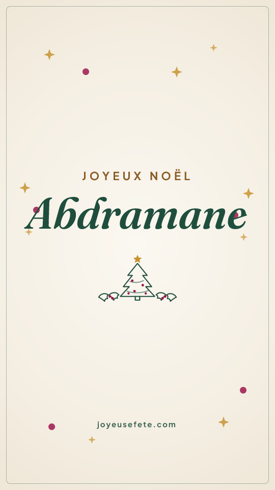Image « Joyeux Noël Abdramane » au format story