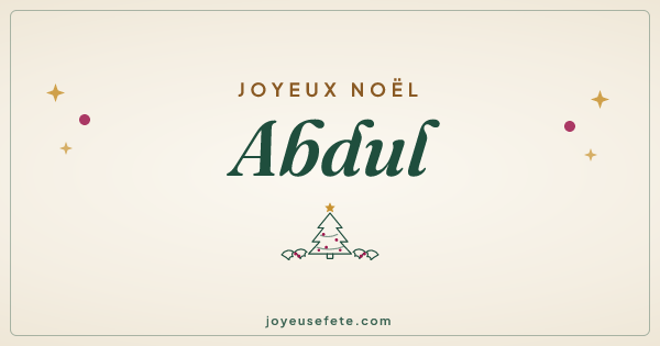 Image « Joyeux Noël Abdul » au format large