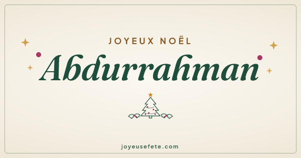 Image « Joyeux Noël Abdurrahman » au format large