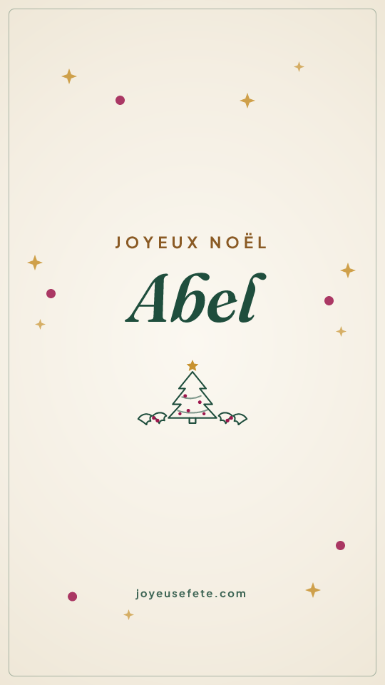 Image « Joyeux Noël Abel » au format story