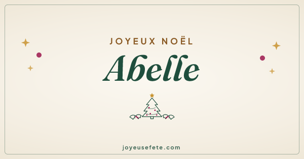 Image « Joyeux Noël Abelle » au format large