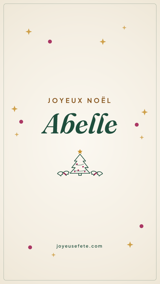 Image « Joyeux Noël Abelle » au format story