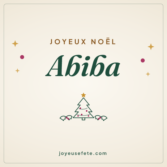Image carrée « Joyeux Noël Abiba » pour WhatsApp